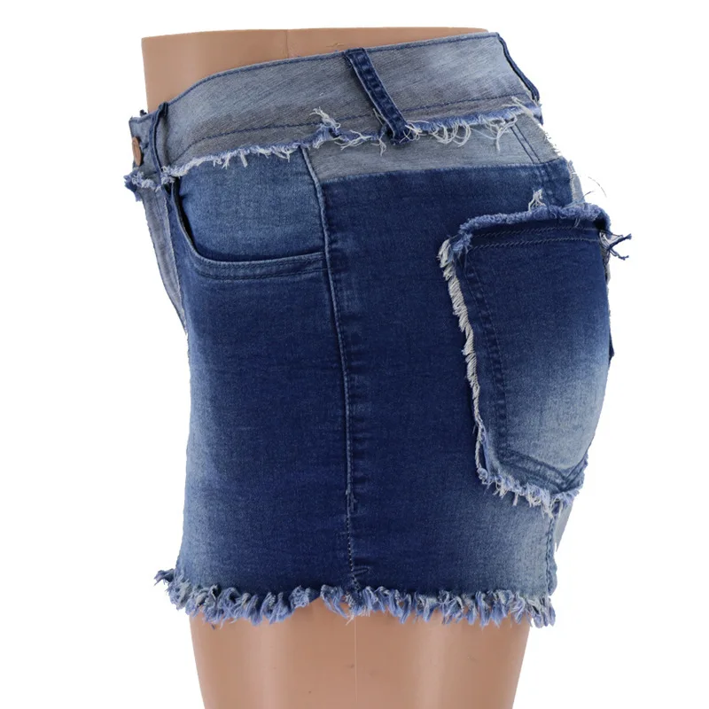 Summer 2021 Women Blue Stitching Slim Denim Shorts Mid-Waist England Style Shorts Vintage Street Plus Size Shorts Streetwear
Summer 2021 Women Blue Stitching Slim Denim Shorts Mid-Waist England Style Shorts Vintage Street Plus Size Shorts Streetwear