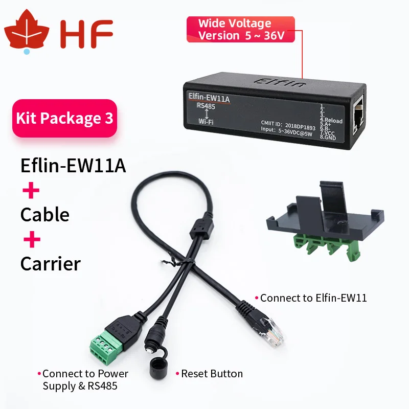HF Наименьший Elfin-EW11A беспроводные сетевые устройства Modbus TPC IP Функция RJ45 RS485 для WIFI