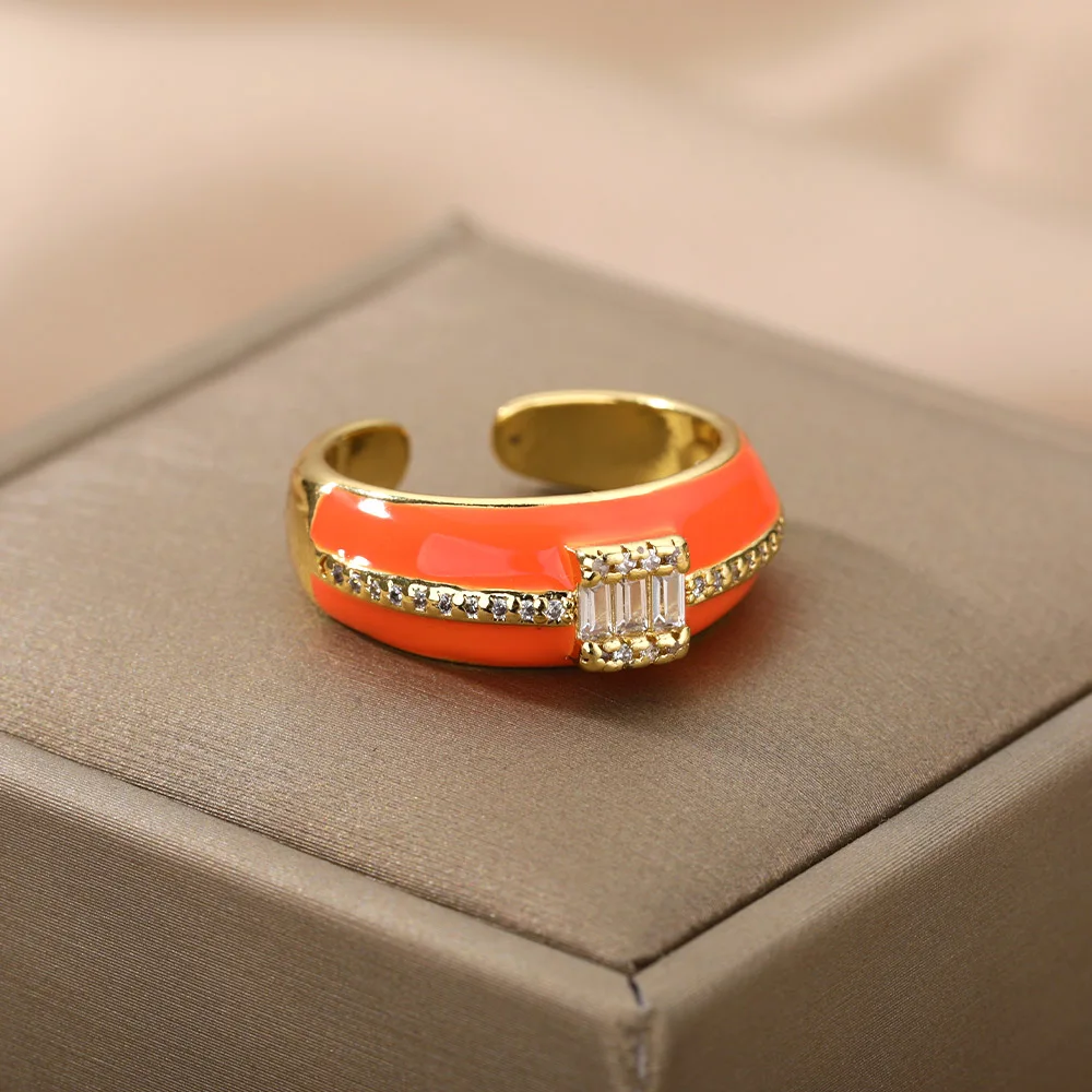 Zircon Multicolor Open Rings For Women Gold Color Stainless Steel Female Engagement Wedding Ring Jewelry Valentines Day Gift
Zircon Multicolor Open Rings For Women Gold Color Stainless Steel Female Engagement Wedding Ring Jewelry Valentines Day Gift