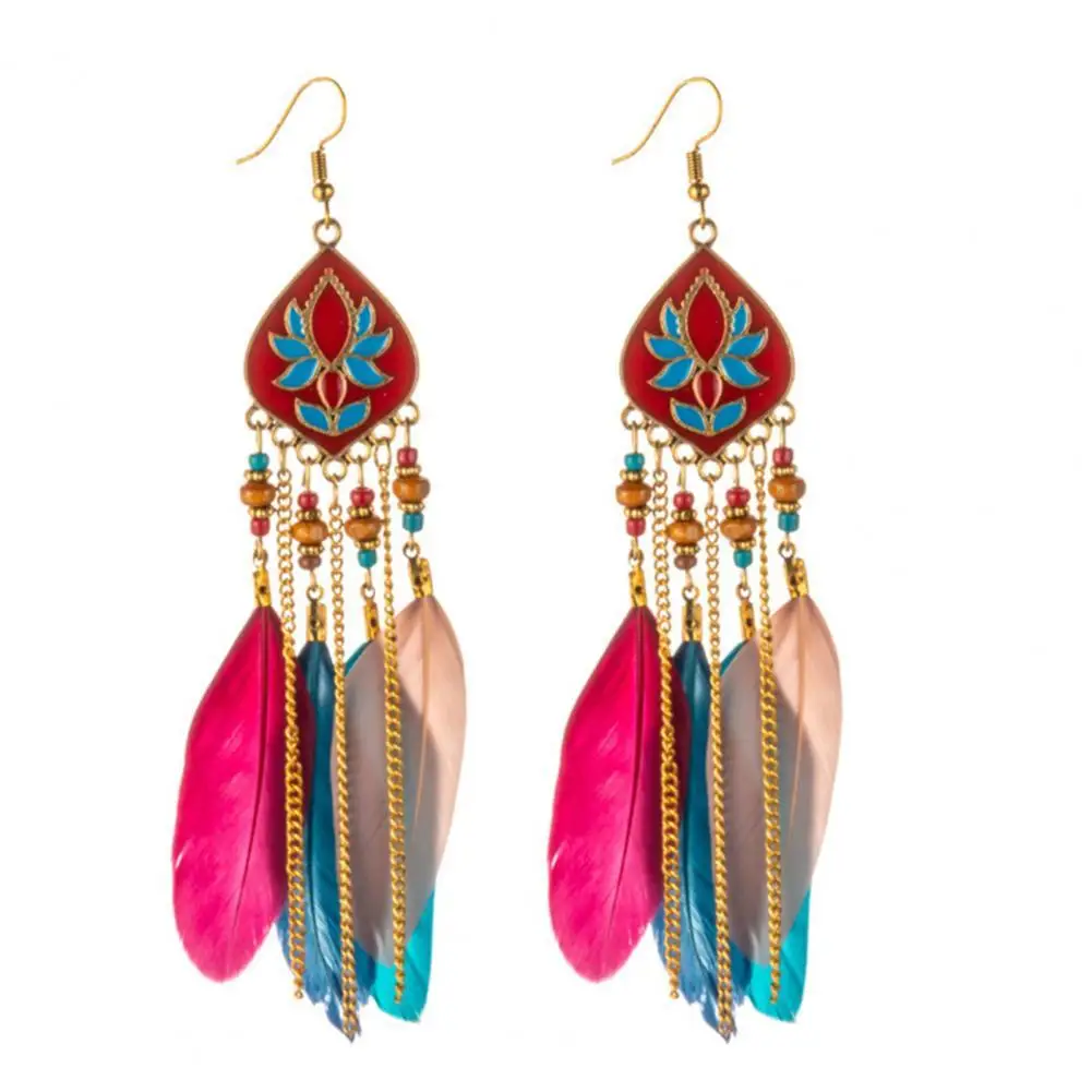 75% HOT SALES!!! 1Pair Earrings Rhombus Shape with Feather Pendant Alloy Women Fashion Long Earrings for Daily Wear
75% HOT SALES!!! 1Pair Earrings Rhombus Shape with Feather Pendant Alloy Women Fashion Long Earrings for Daily Wear
