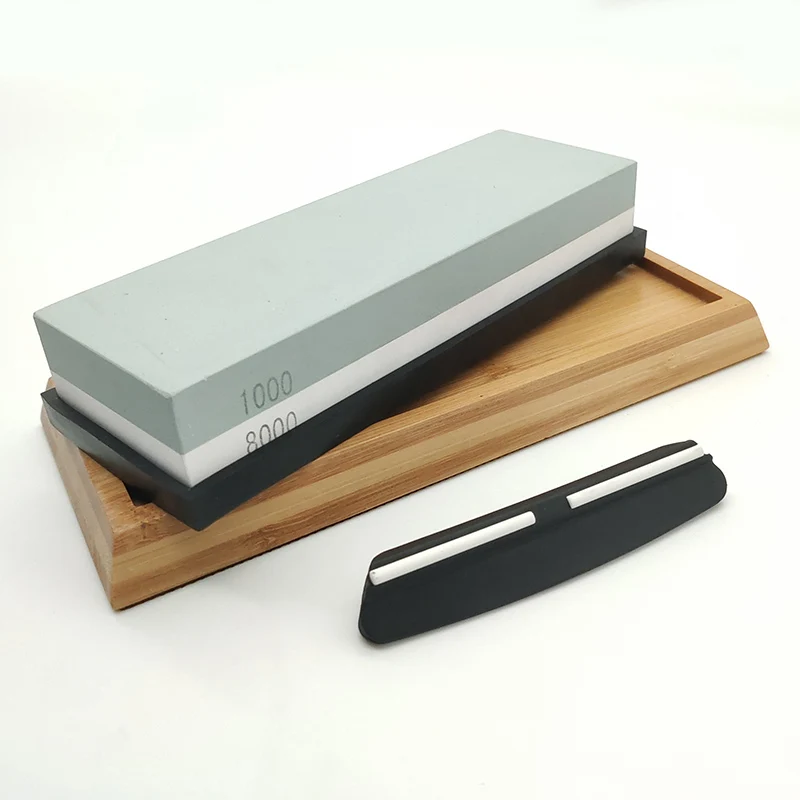 Double-sided whetstone 1000/8000 grit With bamboo base and angle guide set knife sharpener sharpening stone blade sharpener
Double-sided whetstone 1000/8000 grit With bamboo base and angle guide set knife sharpener sharpening stone blade sharpener
