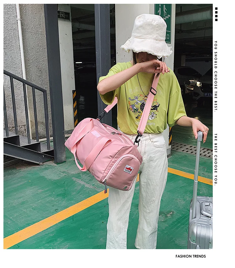 Independent shoe position cylinder fitness bag female swimming fitness yoga shoulder bag light portable travel bag big bag
Independent shoe position cylinder fitness bag female swimming fitness yoga shoulder bag light portable travel bag big bag