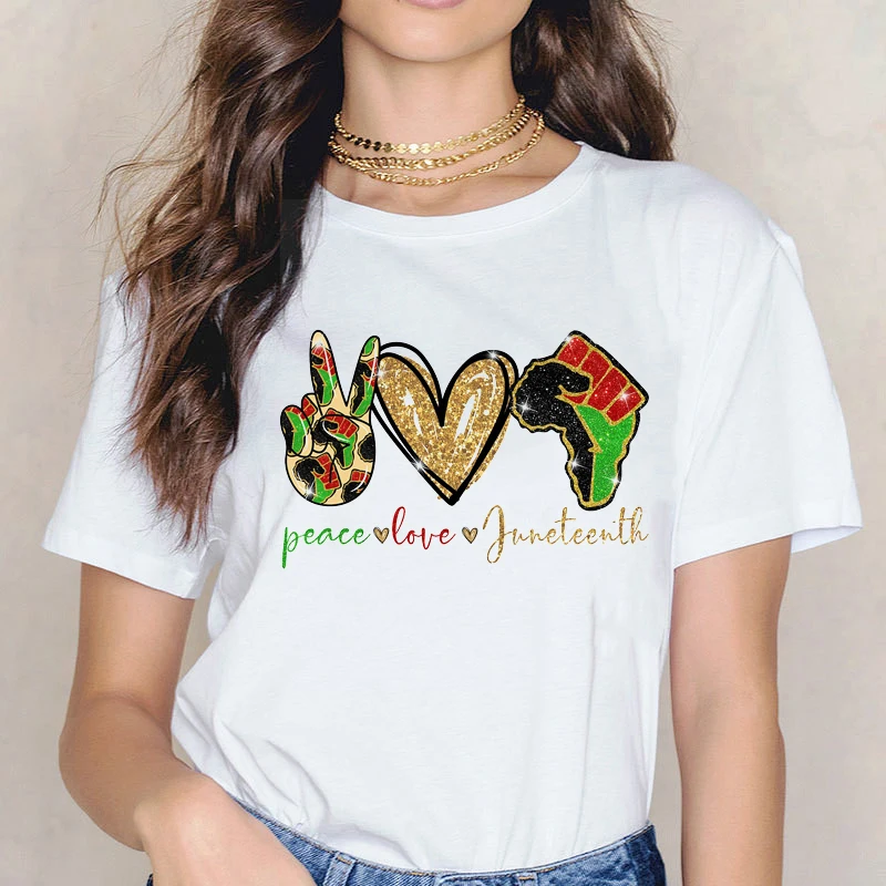 Peace love Juneteenth T Shirt graphic tees women Harajuku Black Lives Matter Shirts African black girls tshirt melanin shirt
Peace love Juneteenth T Shirt graphic tees women Harajuku Black Lives Matter Shirts African black girls tshirt melanin shirt