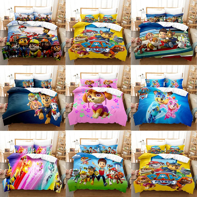 Original paw patrol birthday quilt cover 3D digital printing three-piece bed sheet quilt cover children's birthday gift customiz
Original paw patrol birthday quilt cover 3D digital printing three-piece bed sheet quilt cover children's birthday gift customiz