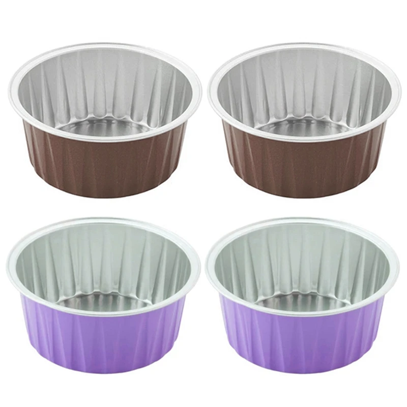 200PC 125Ml Disposable Cake Baking Cups Muffin Liners Cups With Lids Aluminum Foil Cupcake Baking Cups-Purple & Brown
200PC 125Ml Disposable Cake Baking Cups Muffin Liners Cups With Lids Aluminum Foil Cupcake Baking Cups-Purple & Brown