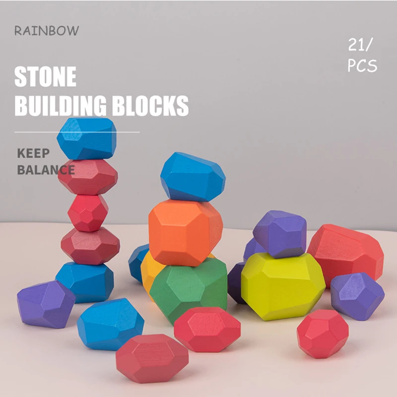Creative Nordic Style Wooden Colored Stone Jenga Building Blocks Toys For Children Rainbow Stone Stacking Gmae Wooden Toys Gift
Creative Nordic Style Wooden Colored Stone Jenga Building Blocks Toys For Children Rainbow Stone Stacking Gmae Wooden Toys Gift