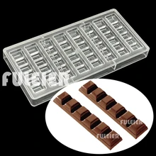 3D Stick Bar Baking Chocolate Mould Polycarbonate Chocolate Candy Bar Mold For Chocolate Factory Baking Pastry Tools Tray Moulds