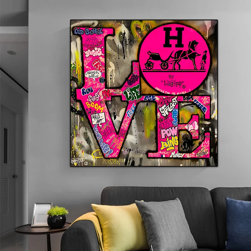 Love Graffiti Canvas Painting Modern Fashion Home Decor Wall Art Cuadros Decorative Prints Wall Painting Dropship Posters Prints
Love Graffiti Canvas Painting Modern Fashion Home Decor Wall Art Cuadros Decorative Prints Wall Painting Dropship Posters Prints