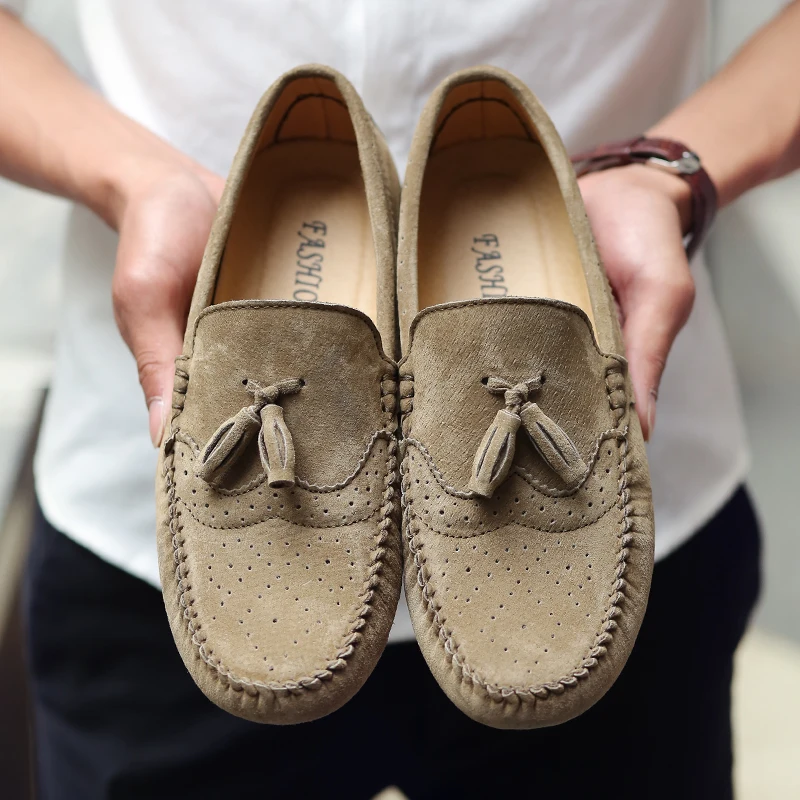 2020 Tassel Men Loafers Moccasins Casual Flats Suede Leather Shoes Men's Brown Slip On Driving Shoes Moccasins For Man comfort
2020 Tassel Men Loafers Moccasins Casual Flats Suede Leather Shoes Men's Brown Slip On Driving Shoes Moccasins For Man comfort