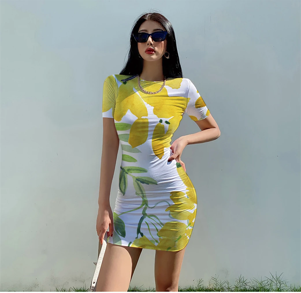 3D printed slim mini tight dress sexy wrap breast skirt colorful beach round neck short sleeve nightclub club color graffiti
3D printed slim mini tight dress sexy wrap breast skirt colorful beach round neck short sleeve nightclub club color graffiti