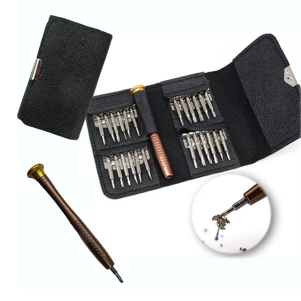 25 in 1 Screwdriver Set Portable Batch Head Combination Repair Computer Glasses Mobile Phone Disassembly Leather Bag
25 in 1 Screwdriver Set Portable Batch Head Combination Repair Computer Glasses Mobile Phone Disassembly Leather Bag