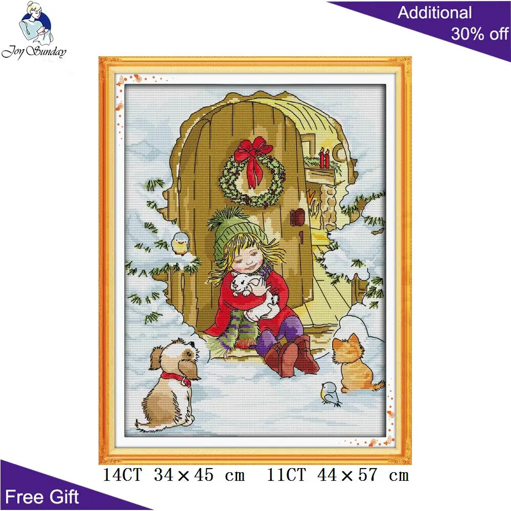 Joy Sunday Girls Animals On Christmas Eve Home Decoration KB135 14CT 11CT Counted Stamped Christmas Handcraft Cross Stitch kits
Joy Sunday Girls Animals On Christmas Eve Home Decoration KB135 14CT 11CT Counted Stamped Christmas Handcraft Cross Stitch kits