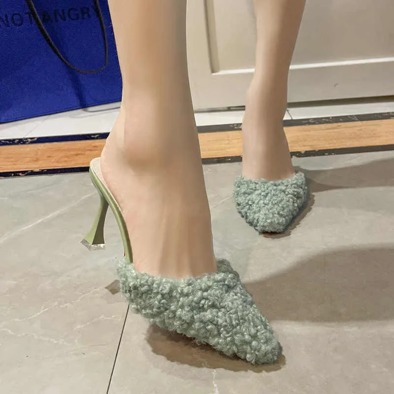 2022 New Summer Sexy Pointed Fluffy Slippers Lady Sandals Fashion Design Stiletto Ladies Mules Fur Slippers Ytmtloy
2022 New Summer Sexy Pointed Fluffy Slippers Lady Sandals Fashion Design Stiletto Ladies Mules Fur Slippers Ytmtloy