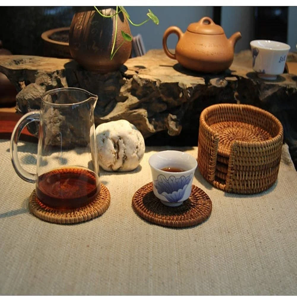 6PCS Wholesale Handmade Tableware Placemat Dish Drink Cup Mat Pad Weave Rattan Coasters Set
6PCS Wholesale Handmade Tableware Placemat Dish Drink Cup Mat Pad Weave Rattan Coasters Set