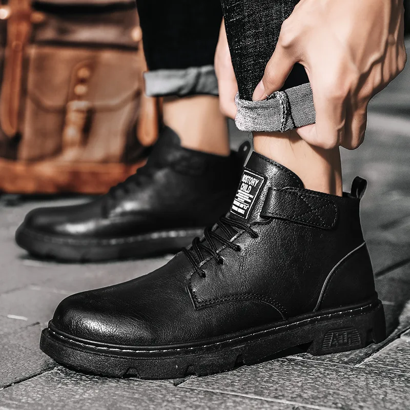 Martin Boots Men British Style Autumn and Winter New Men's Tooling Boots Trend Lace Up Motorcycle Boots Men Shoes
Martin Boots Men British Style Autumn and Winter New Men's Tooling Boots Trend Lace Up Motorcycle Boots Men Shoes