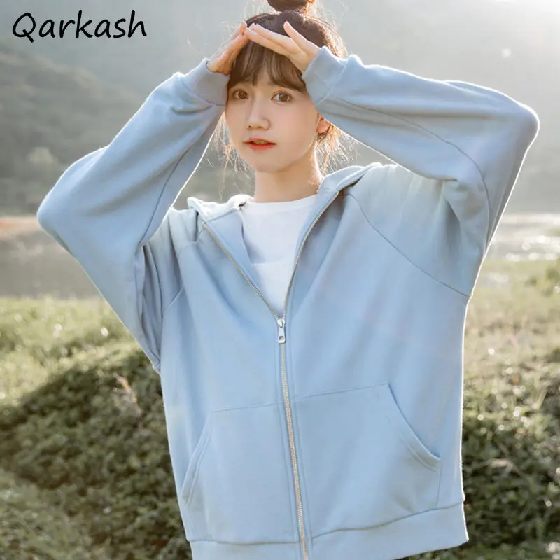 Hoodies Women Long Sleeve with Hat Teens Sweet Simple Pockets All-match Basic Clothing Girls College Candy Colors Leisure Loose
Hoodies Women Long Sleeve with Hat Teens Sweet Simple Pockets All-match Basic Clothing Girls College Candy Colors Leisure Loose