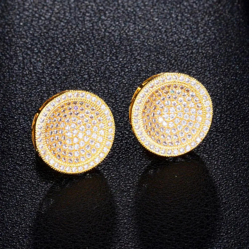 Iced Out Bling Stud Earrings For Men Women Hip Hop Golden Micro Pave Cubic Zircon Round Stud Earring Gifts
Iced Out Bling Stud Earrings For Men Women Hip Hop Golden Micro Pave Cubic Zircon Round Stud Earring Gifts