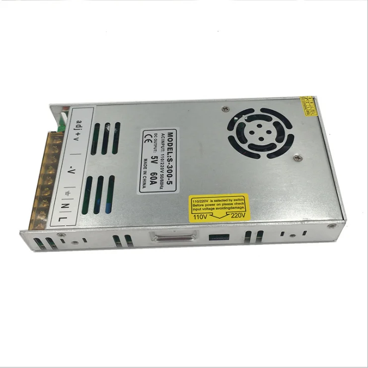 Ultra-thin power supply 5V60A switching power supply LED display DC power supply S-300-5 security monitoring power supply
Ultra-thin power supply 5V60A switching power supply LED display DC power supply S-300-5 security monitoring power supply