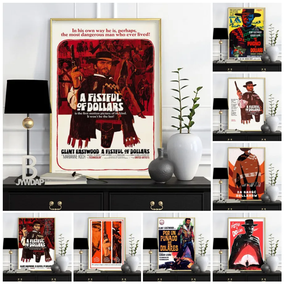 Clint Eastwood A Fistful of Dollars Classic Movie Poster Wall Art Picture Posters and Prints Canvas Painting for Room Home Decor
Clint Eastwood A Fistful of Dollars Classic Movie Poster Wall Art Picture Posters and Prints Canvas Painting for Room Home Decor