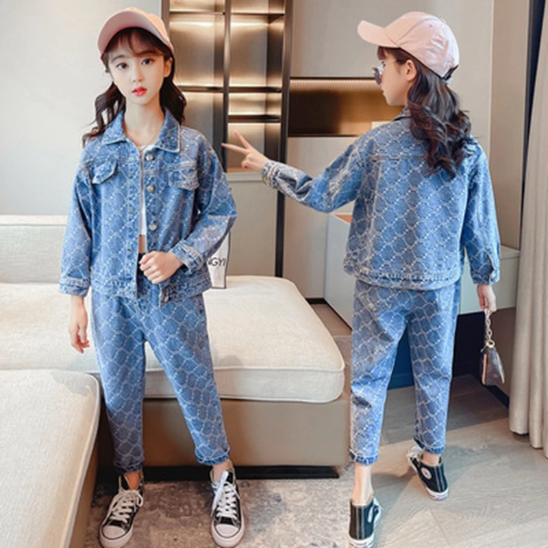 Baby Girls Clothes Jeans Denim Suit Sets 6 8 10 12 13 Years Teenage Kids Girls Jacket Coats+Jeans Fashion Print High Quality Set
Baby Girls Clothes Jeans Denim Suit Sets 6 8 10 12 13 Years Teenage Kids Girls Jacket Coats+Jeans Fashion Print High Quality Set