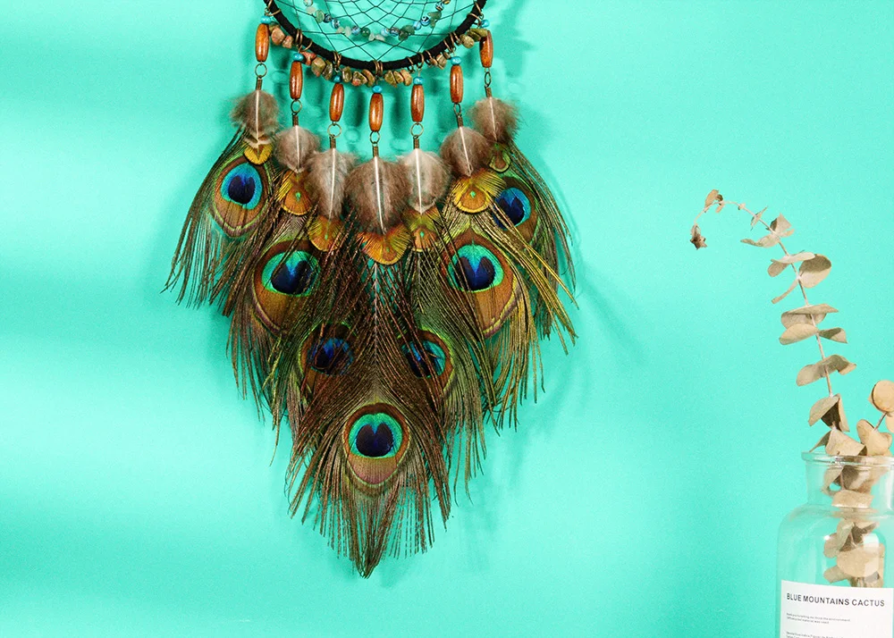 Dreamcatcher With Peacock Feather Nursery School Kid Bedroom Decor Wedding & Home Wall Hanging Decor Accessories Amor0158
Dreamcatcher With Peacock Feather Nursery School Kid Bedroom Decor Wedding & Home Wall Hanging Decor Accessories Amor0158
