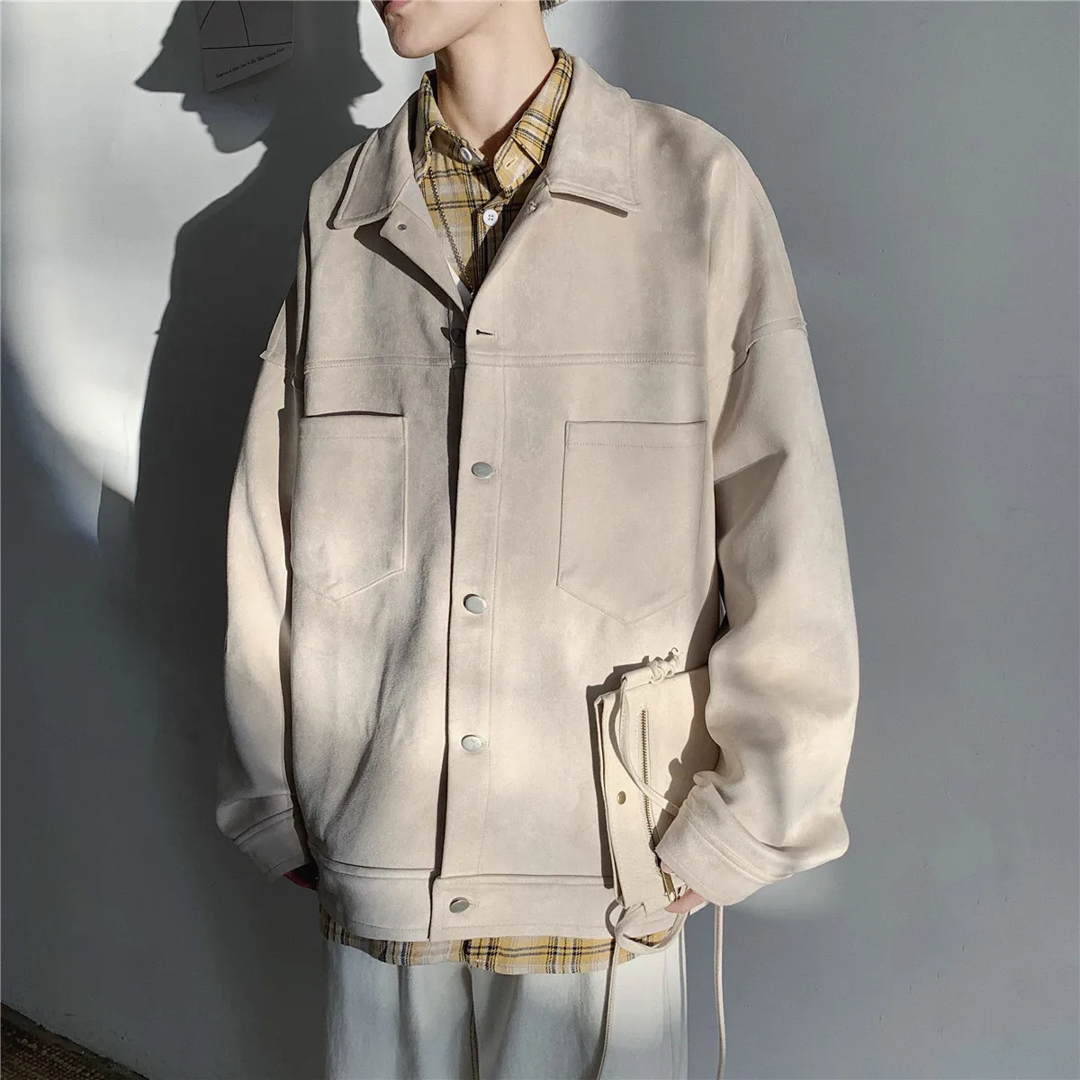Autumn Jacket Men Casual Solid Single Breasted Korean Style Men Coat Oversized Loose Clothing Harajuku Outwear Jaqueta Masculina
Autumn Jacket Men Casual Solid Single Breasted Korean Style Men Coat Oversized Loose Clothing Harajuku Outwear Jaqueta Masculina