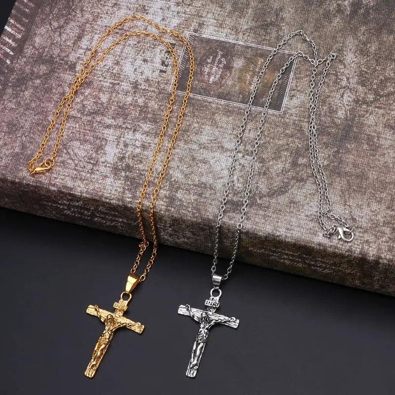 Catholic Jesus Christ on INRI Cross Crucifix Pendant Necklace Fashion Jewelry
Catholic Jesus Christ on INRI Cross Crucifix Pendant Necklace Fashion Jewelry