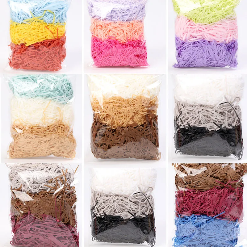 30/60/90g Colorful Shredded Crinkle Paper Raffia Boxes DIY Gift Box Filling Material Tissue Party Gift Packaging Filler Decor
30/60/90g Colorful Shredded Crinkle Paper Raffia Boxes DIY Gift Box Filling Material Tissue Party Gift Packaging Filler Decor
