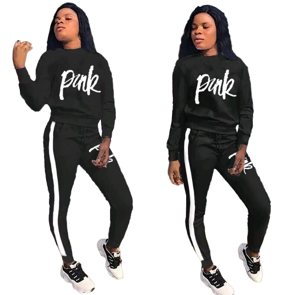 Explosive European and American fashion women's printed letters casual sports two-piece suit
Explosive European and American fashion women's printed letters casual sports two-piece suit
