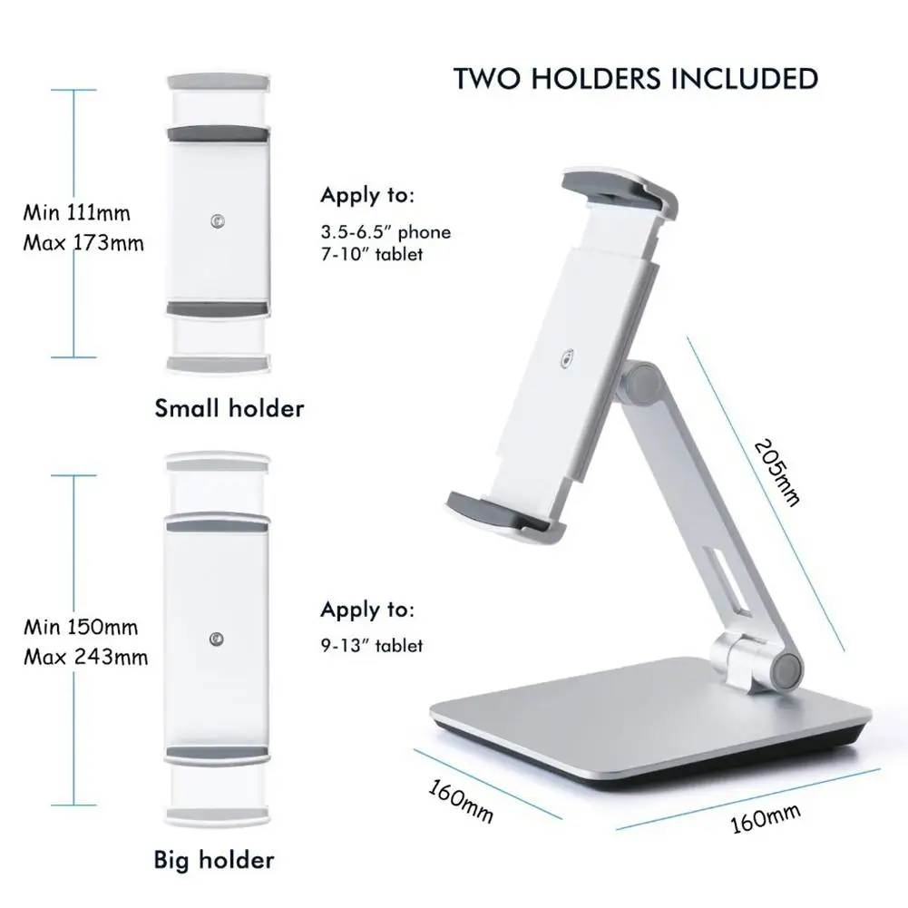 Desktop Stand Phone Tablet Holder Phone Bracket Adjustable Aluminum Alloy Mount for 4-14inch Device Tablet Stand
Desktop Stand Phone Tablet Holder Phone Bracket Adjustable Aluminum Alloy Mount for 4-14inch Device Tablet Stand