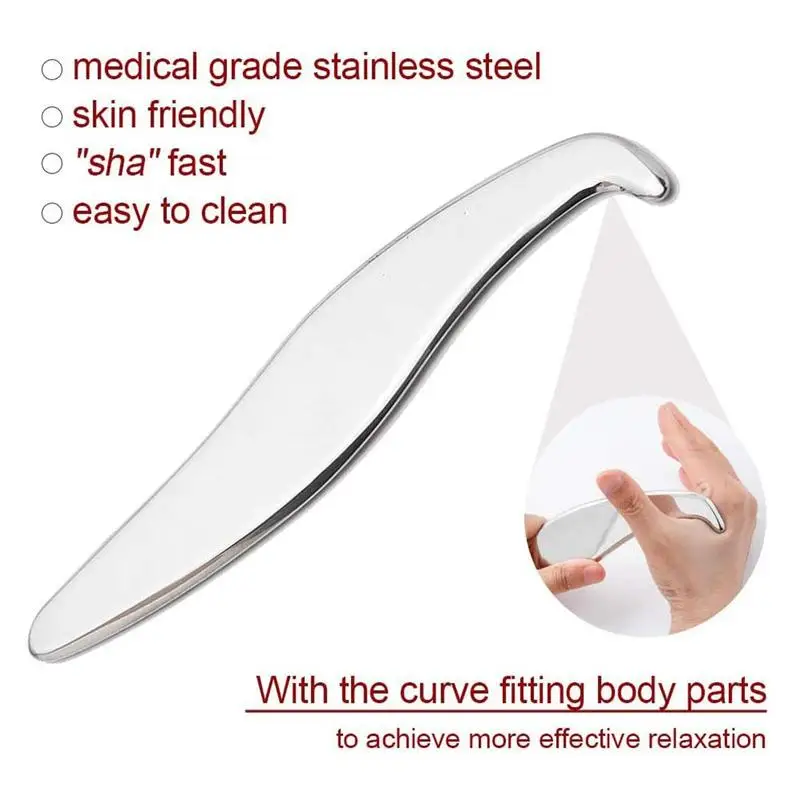 Gua Sha-Physiotherapy Scraping Massager Steel Scraping Massager for Myofascial Release Skin Care Tools 1pc
Gua Sha-Physiotherapy Scraping Massager Steel Scraping Massager for Myofascial Release Skin Care Tools 1pc