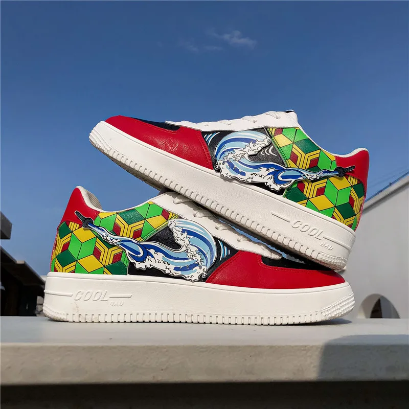 New Anime Demon Slayer Sneakers For Man Tanjirou Cosplay Teens Hip Hop Fashion Casual Shoes Lacing Low Top Outdoor Running Shoes
New Anime Demon Slayer Sneakers For Man Tanjirou Cosplay Teens Hip Hop Fashion Casual Shoes Lacing Low Top Outdoor Running Shoes
