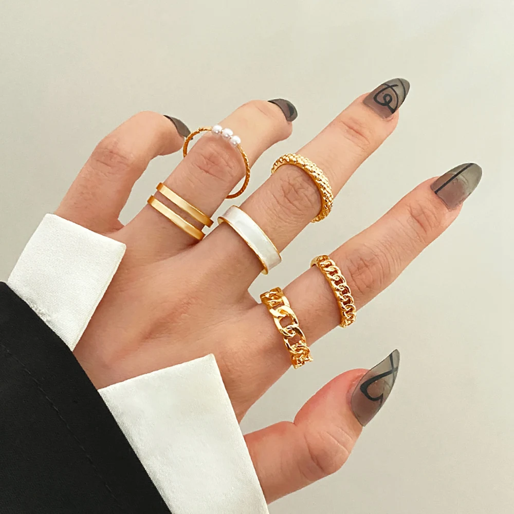 IFME Golden Hollow Rings Set for Women Punk Metal Geometric Round Finger Ring Fashion Jewelry Female Wedding Bands Party 
IFME Golden Hollow Rings Set for Women Punk Metal Geometric Round Finger Ring Fashion Jewelry Female Wedding Bands Party