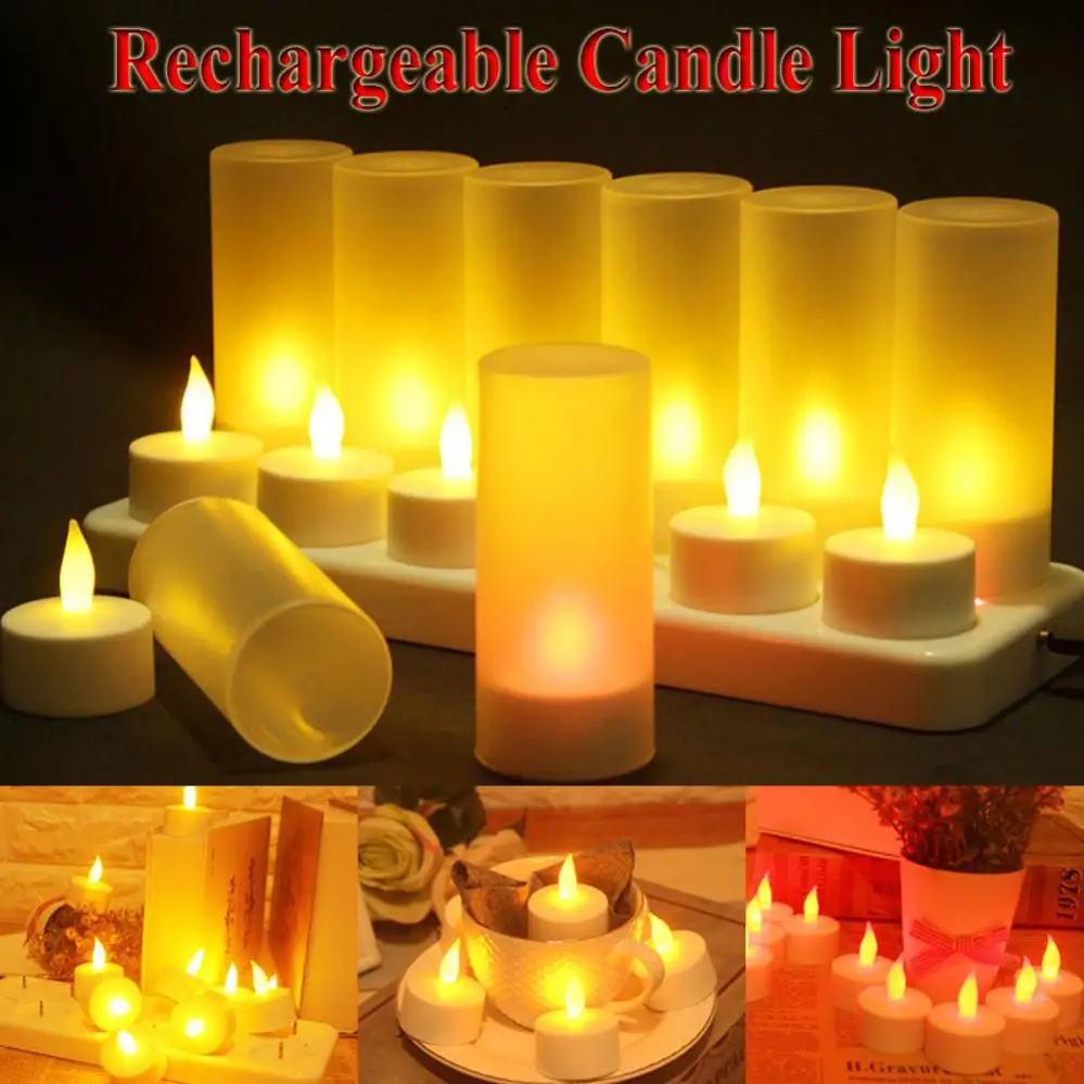 LED Rechargeable Candle Lamp LED Candle Night Light Simulation Flame Tea Light for Home Wedding Decoration
LED Rechargeable Candle Lamp LED Candle Night Light Simulation Flame Tea Light for Home Wedding Decoration