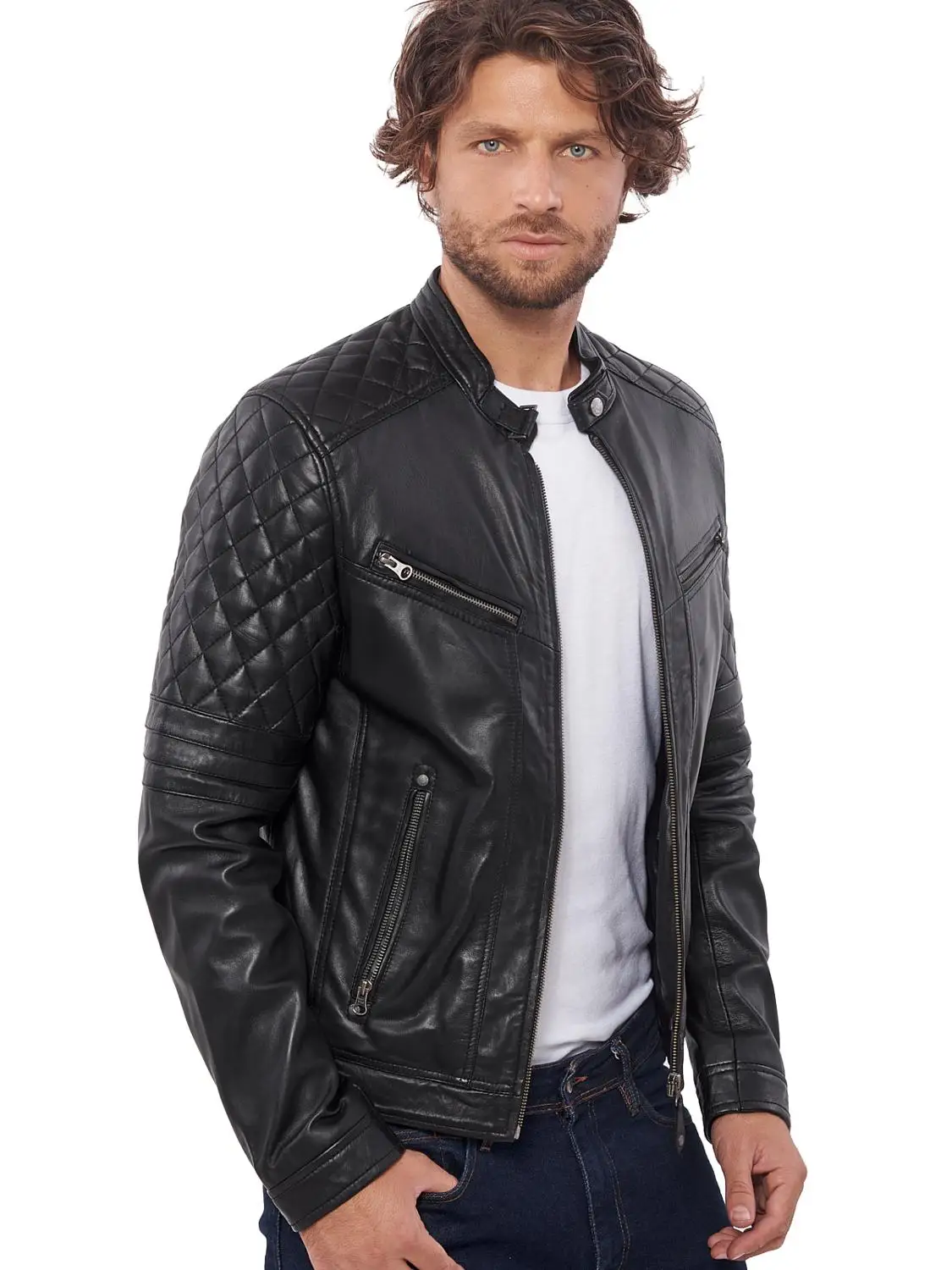 VAINAS European Brand Mens Premium Buffalo Leather jacket for men Winter Real leather Motorcycle jackets Biker jackets Bravo
VAINAS European Brand Mens Premium Buffalo Leather jacket for men Winter Real leather Motorcycle jackets Biker jackets Bravo