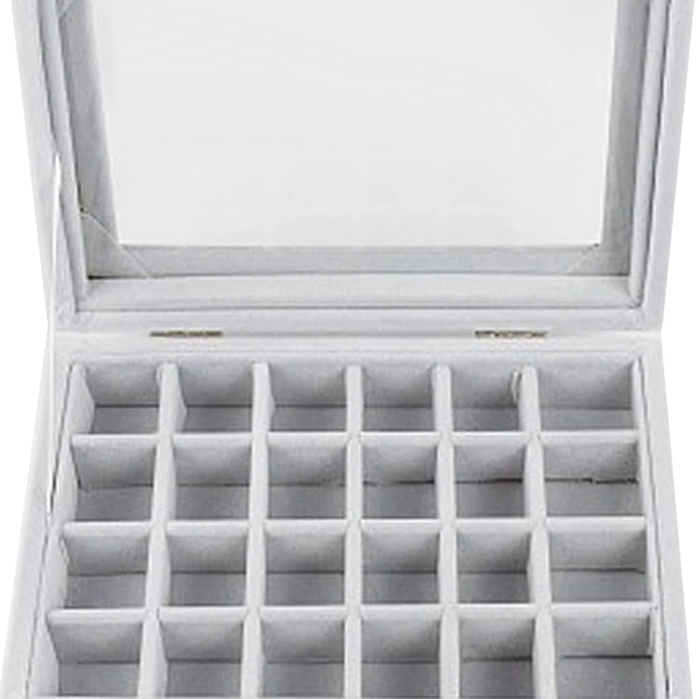 24 Grids Gray Velvet Jewelry Case Ear Stud Earrings Ring Display Tray Storage Container Organizer
24 Grids Gray Velvet Jewelry Case Ear Stud Earrings Ring Display Tray Storage Container Organizer