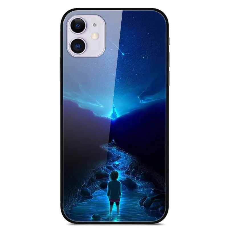 For Apple iPhone 11 Pro Phone Case Tempered Glass Back Cover With Black Silicone Bumper Sky Star Pattern
For Apple iPhone 11 Pro Phone Case Tempered Glass Back Cover With Black Silicone Bumper Sky Star Pattern