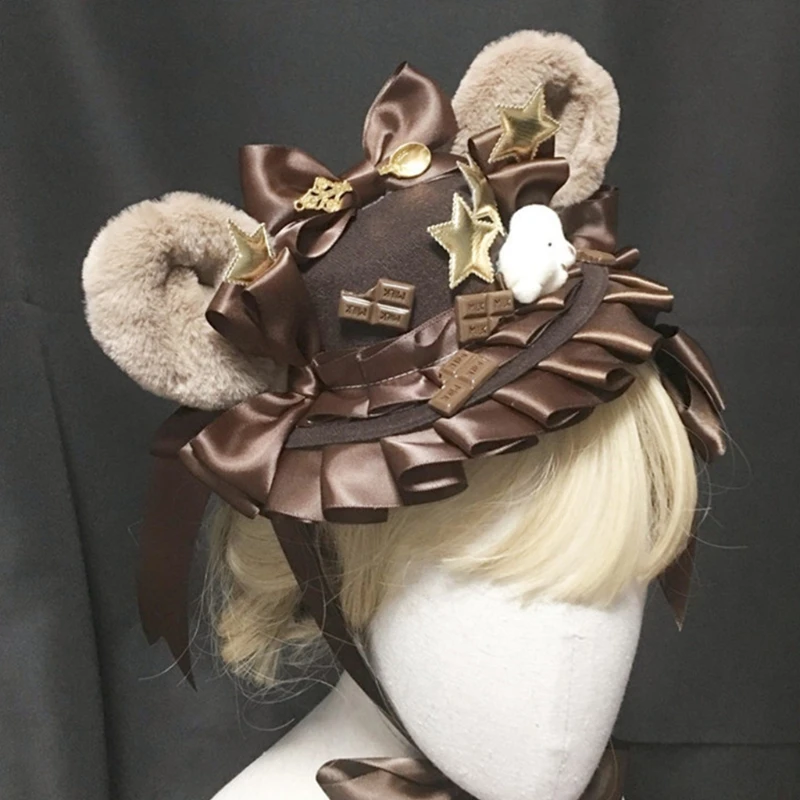 Sweet Lolita Ribbon Bowknot Mini Top Hat Cute Cartoon Plush Bear Ears Headdress Anime Kawaii Cosplay Hair Accessories
Sweet Lolita Ribbon Bowknot Mini Top Hat Cute Cartoon Plush Bear Ears Headdress Anime Kawaii Cosplay Hair Accessories