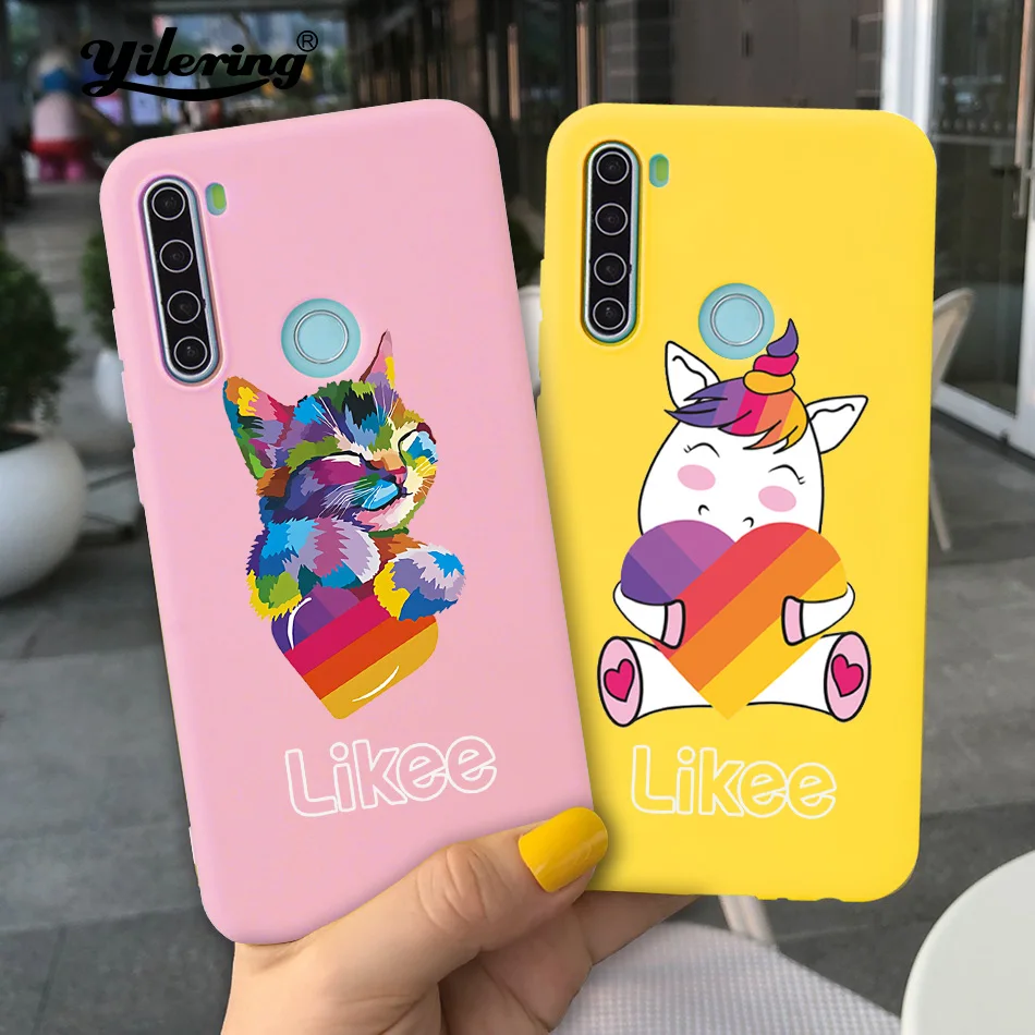 Модный мягкий черный желтый красный розовый чехол Likee Cat для Xiaomi Redmi Note 8T Coque 8 Pro