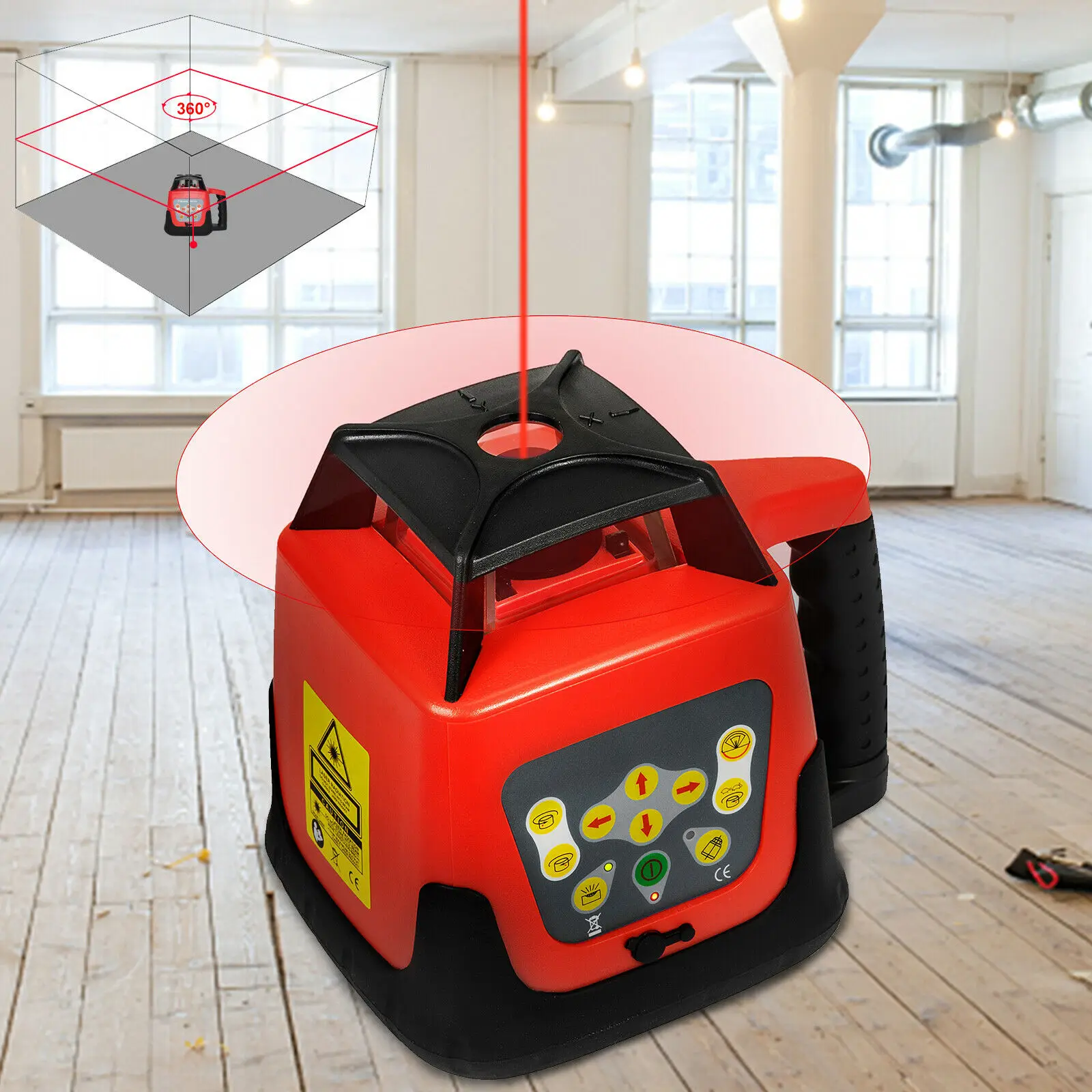 360 Rotary Laser Level Kit W/ Tripod & Staff Self-Leveling 500m Vertical Horizontal Scanning Measurement Construction Tool 2022!
360 Rotary Laser Level Kit W/ Tripod & Staff Self-Leveling 500m Vertical Horizontal Scanning Measurement Construction Tool 2022!