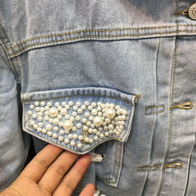 Single Breasted Embroidered Flares Ribbons Womens Denim Jackets Euro Autumn New Sweet Loose Streetwear Female Outerwear Coats
Single Breasted Embroidered Flares Ribbons Womens Denim Jackets Euro Autumn New Sweet Loose Streetwear Female Outerwear Coats