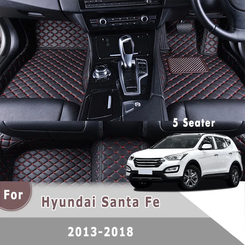 Ковры RHD для Hyundai Santa Fe 2018 2017 2016 2015 2014 5 сидений автомобильные коврики аксессуары