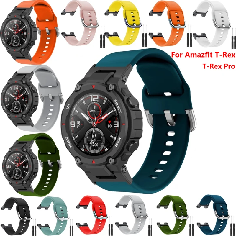 Силиконовый ремешок для Huami Amazfit T-Rex, сменный ремешок для смарт-часов Xiaomi Amazfit T-REX Pro, мягкий спортивный ремешок на запястье
Силиконовый ремешок для Huami Amazfit T-Rex, сменный ремешок для смарт-часов Xiaomi Amazfit T-REX Pro, мягкий спортивный ремешок на запястье