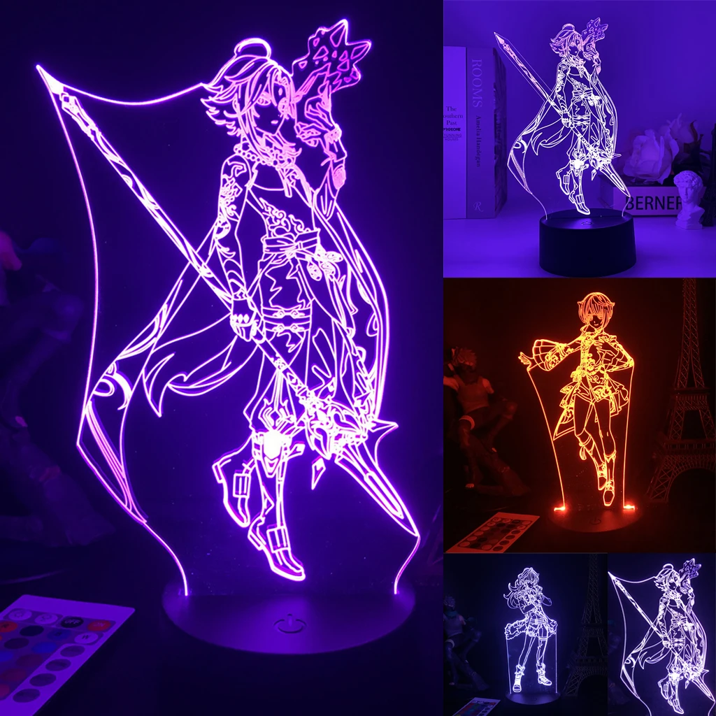 Genshin Impact 3D LED Manga Anime Figure Night Light For Indoor Bedroom Decor Novelty Illusion Table Desk Lamp Indie Kids Gift
Genshin Impact 3D LED Manga Anime Figure Night Light For Indoor Bedroom Decor Novelty Illusion Table Desk Lamp Indie Kids Gift