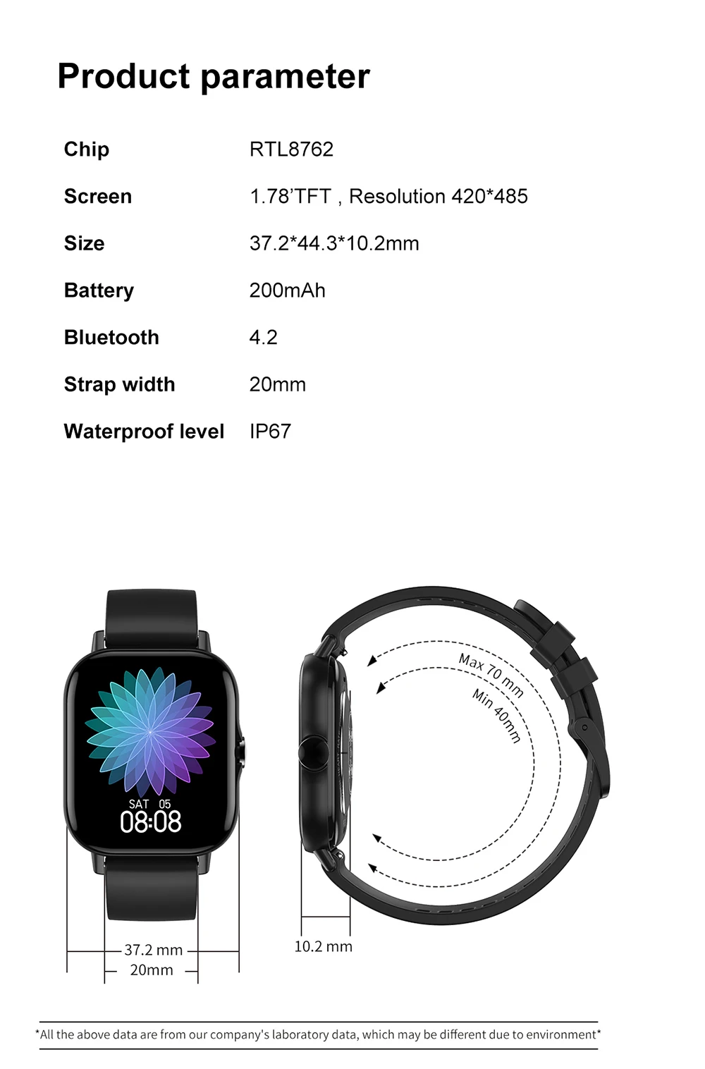 DT94 Bluetooth Call Smart Watch 1.78 Inch Screen Heart Rate Monitor Fitness Tracker P8 DTX GTS 2 SmartWatch For Xiaomi IOS Phone
DT94 Bluetooth Call Smart Watch 1.78 Inch Screen Heart Rate Monitor Fitness Tracker P8 DTX GTS 2 SmartWatch For Xiaomi IOS Phone