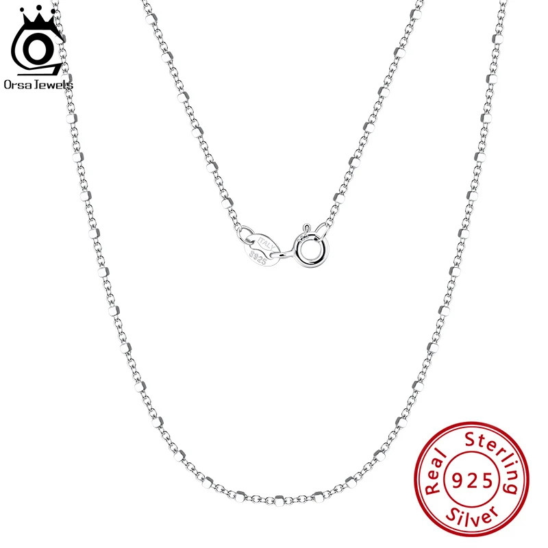 ORSA JEWELS 925 Sterling Silver 1.0mm Cable Chain Necklace with Square Beads for Women Fashion Italian Handmade Jewelry SC55
ORSA JEWELS 925 Sterling Silver 1.0mm Cable Chain Necklace with Square Beads for Women Fashion Italian Handmade Jewelry SC55