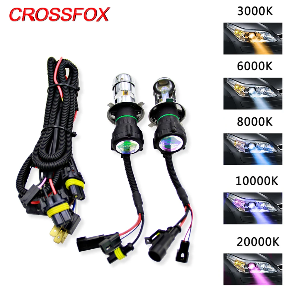 CROSSFOX Car Bulb HID Bixenon H4 Xenon 9003 hb2 Hi/Lo Beam Headlight Auto Lamp 3000k 4300k 5000k 6000K 10000k 12000k 8000k
CROSSFOX Car Bulb HID Bixenon H4 Xenon 9003 hb2 Hi/Lo Beam Headlight Auto Lamp 3000k 4300k 5000k 6000K 10000k 12000k 8000k
