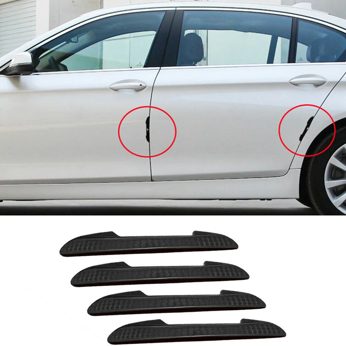 148 X 12mm Anti-collision Strip 4pcs Car Door Edge Guard Strip Universal