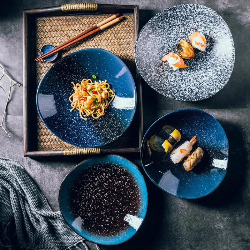 Creative Japanese Irregular Round Ceramic Dinner Plate Dessert Dish Kitchen Dinnerware Multifunction Household Baking Plate
Creative Japanese Irregular Round Ceramic Dinner Plate Dessert Dish Kitchen Dinnerware Multifunction Household Baking Plate