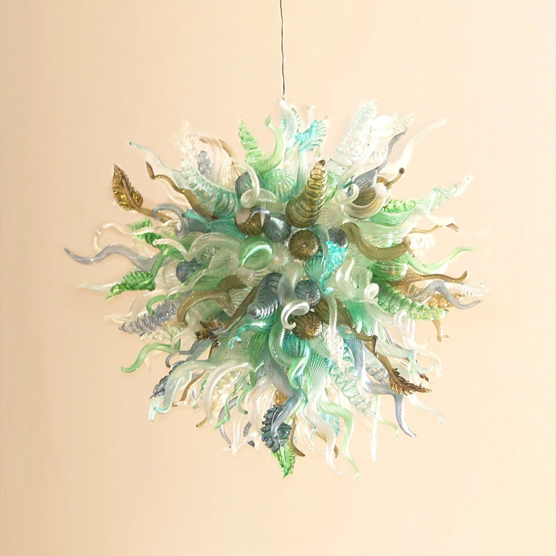 Hand-blown Glass Crystal Chandelier Green W80xH100CMLED Art Pendant Light Indoor Lustre Hotel Hall/Parlor Decoration
Hand-blown Glass Crystal Chandelier Green W80xH100CMLED Art Pendant Light Indoor Lustre Hotel Hall/Parlor Decoration